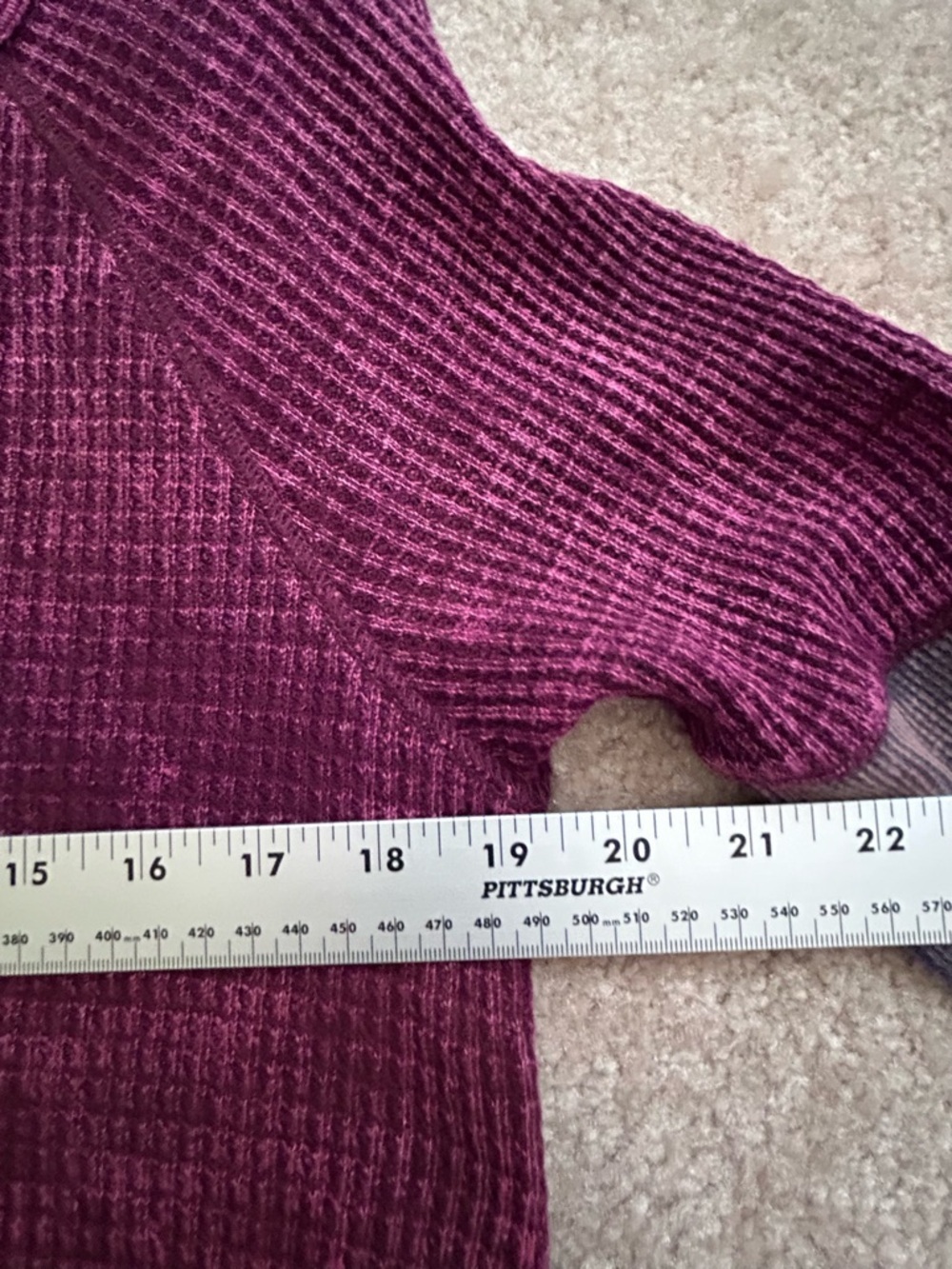 We The Free Diamond Dozen Thermal Waffle Knit Top - Picture 7 of 8